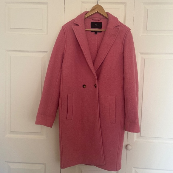J. Crew pink Daphne coat boiled wool size 6 - Picture 2 of 9